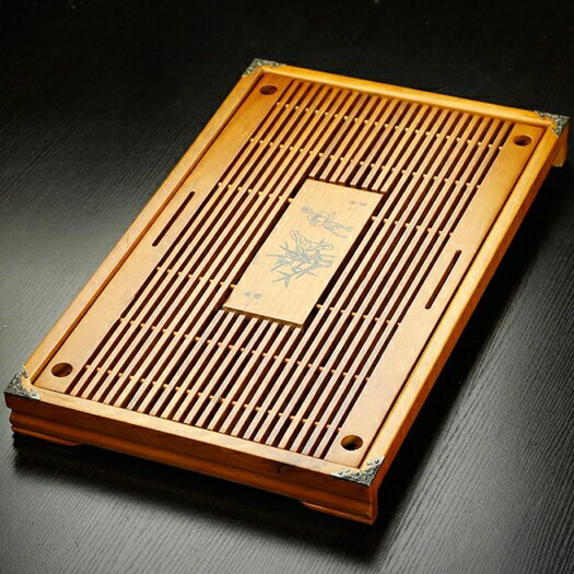 茶具組 大號功夫茶具配件實木長方茶盤排水茶托盤儲水茶臺= 快速出貨 母親節禮物