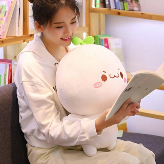 玩偶 長草顏團子抱枕可愛文字錶情包玩偶女孩睡覺床上毛絨玩具娃娃公仔 曼慕衣櫃