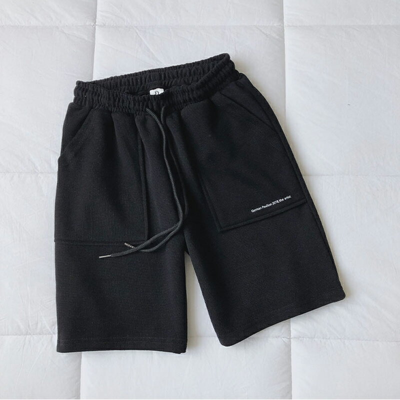 褲子女新款夏寬松韓版高腰休閑運動百搭闊腿居家熱褲五分短褲 4