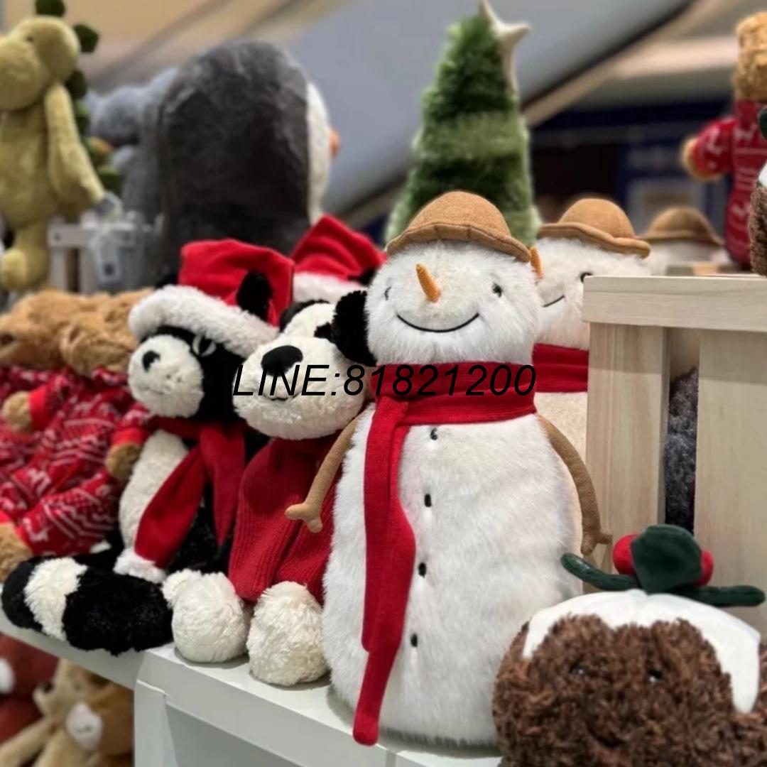 公仔 聖誕禮物 公司貨 免運 Jesse Snowman傑西雪人毛絨玩具 公仔玩偶可愛聖誕圍巾公仔玩偶