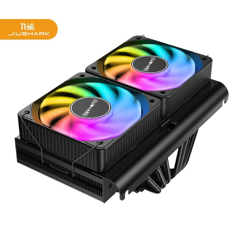 JIUSHARK九鯊JF13Kmini下壓CPU散熱器10cm雙風扇6管AMD12代13電腦【Snowbelle優選】
