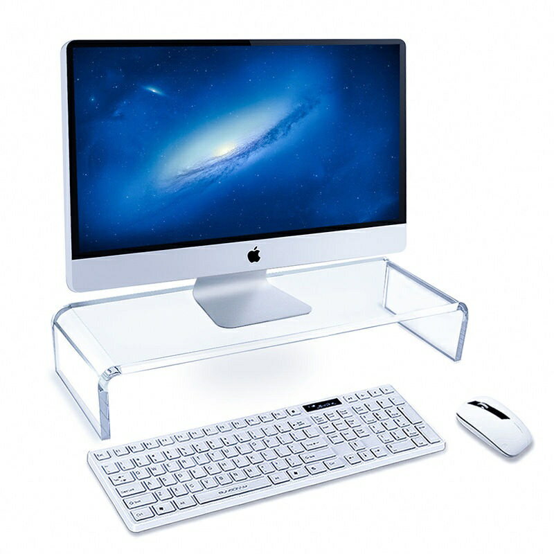 免運 亞克力桌面置物架鍵盤支架辦公室收納護頸電視電腦顯示器增高底座 特價出 可開發票