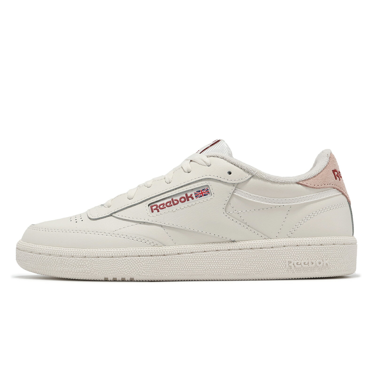 Reebok 休閒鞋 Club C 85 女鞋 男鞋 米白 粉 低筒 麂皮 拼接 復古 100033089