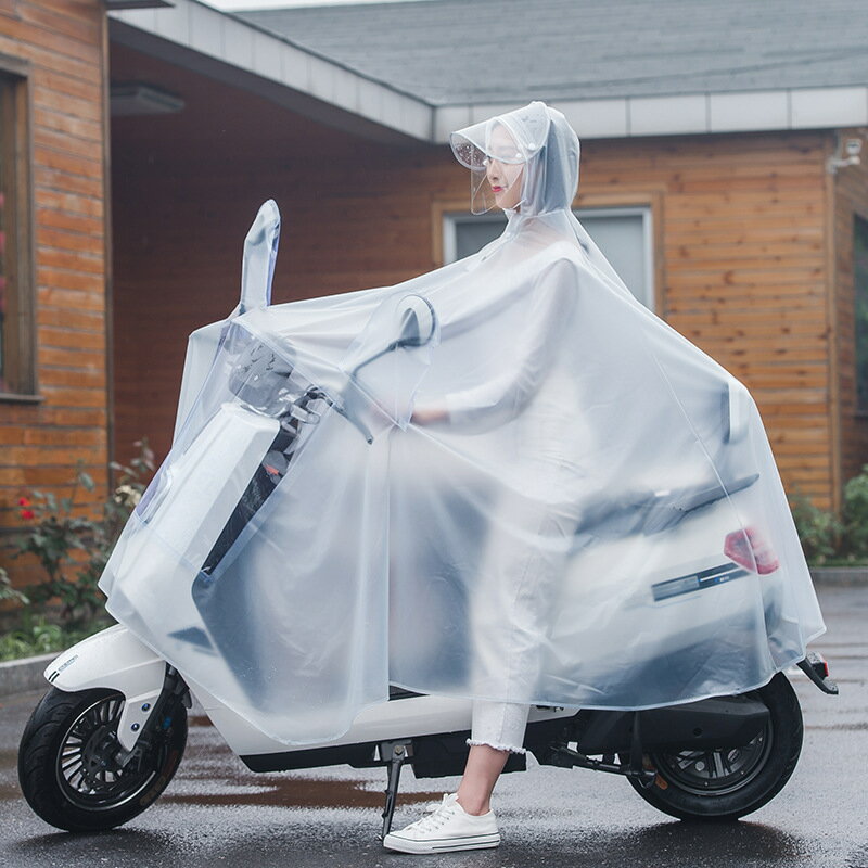 電瓶車雙人雨衣 電動自行車雨衣男女款單雙人全身長款加大摩托車騎行透明雨披成人
