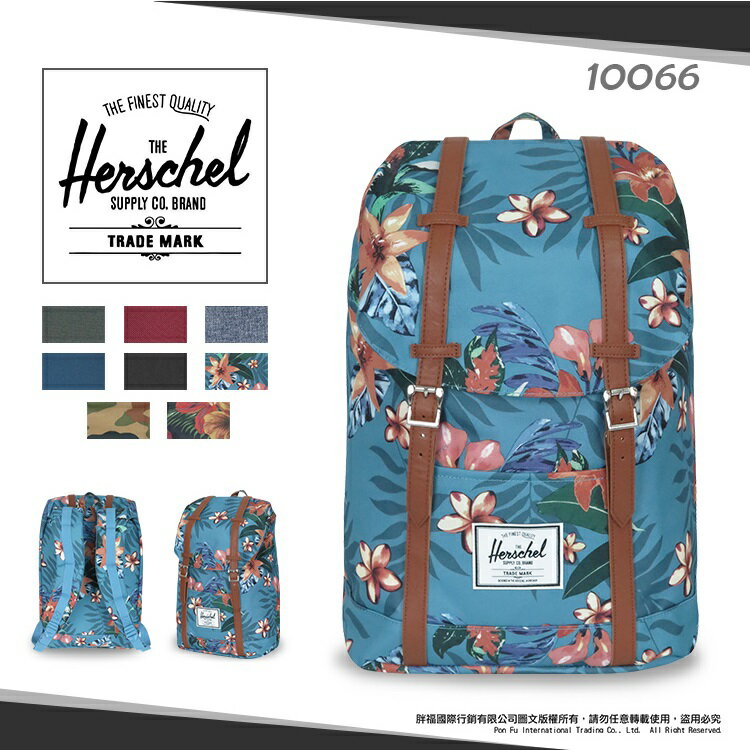 《熊熊先生》Herschel休閒後背包旅行包 Retreat大容量15吋筆電/平板包減壓背帶10066帆布書包