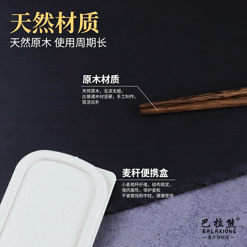 筷子勺子套裝兒童筷子實木單人便攜式家用學生小孩幼兒園定制刻字