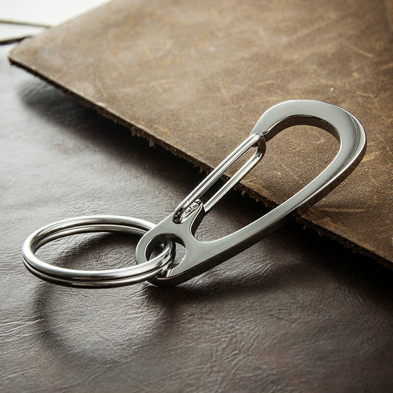簡約不銹鋼男士腰掛鑰匙扣創意汽車鑰匙鏈鑰匙圈環個性鎖匙扣定制