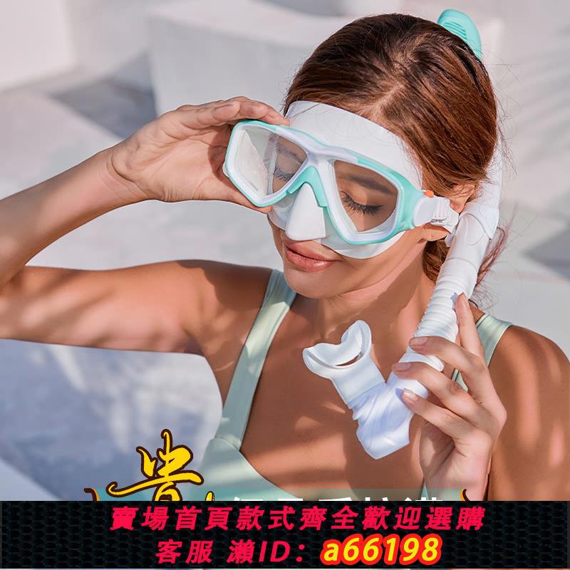 【臺灣公司 可開發票】浮潛三寶潛水面罩成人兒童游泳裝備防霧面鏡全乾式呼吸器浮潛面罩