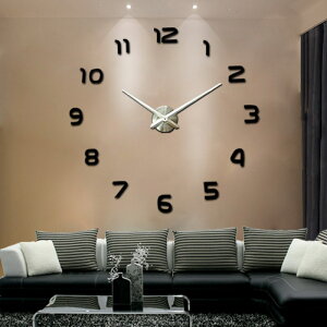 DIY3D數字現代簡約藝術墻掛鐘客廳創意亞克力鐘表掛表壁時鐘家用