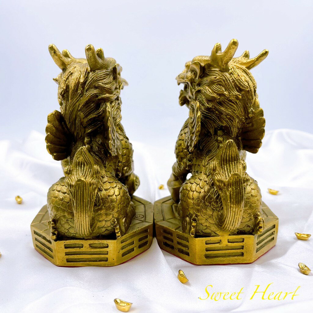 Sweet Heart 田芯開運精選 💯銅麒麟 麒麟踩八卦 麒麟 鎮宅  僻邪化煞 風水擺件 旺事業 含開光 2