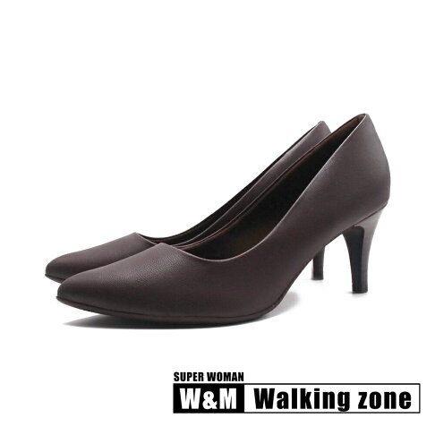 WALKING ZONE SUPER WOMAN空姐系列 尖頭時尚經典高跟鞋 女鞋-咖 0