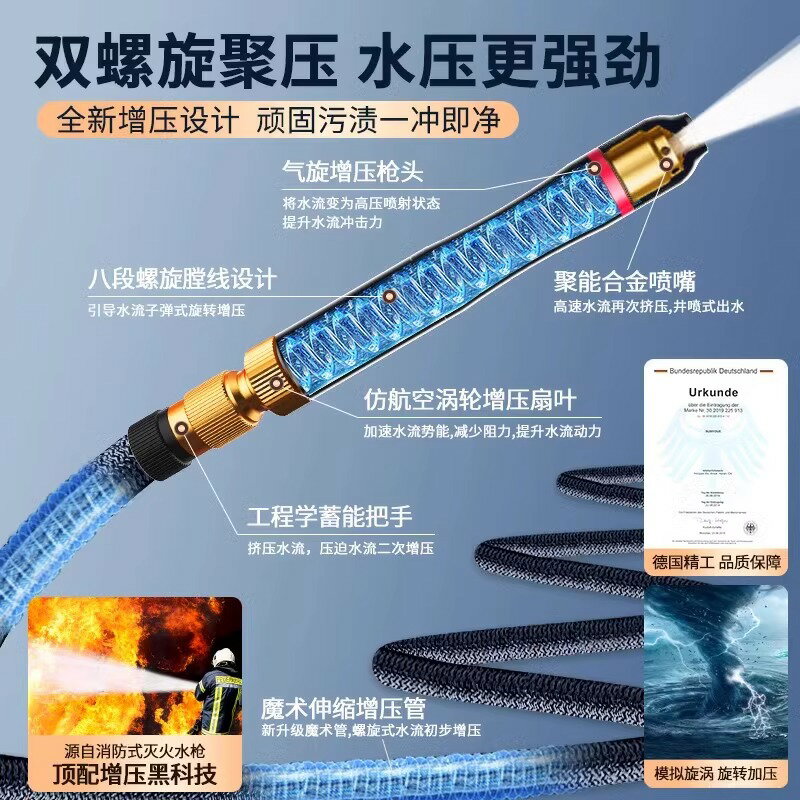 洗車高壓水槍家用伸縮軟管沖洗地面院子接水龍頭增壓澆花水管噴頭