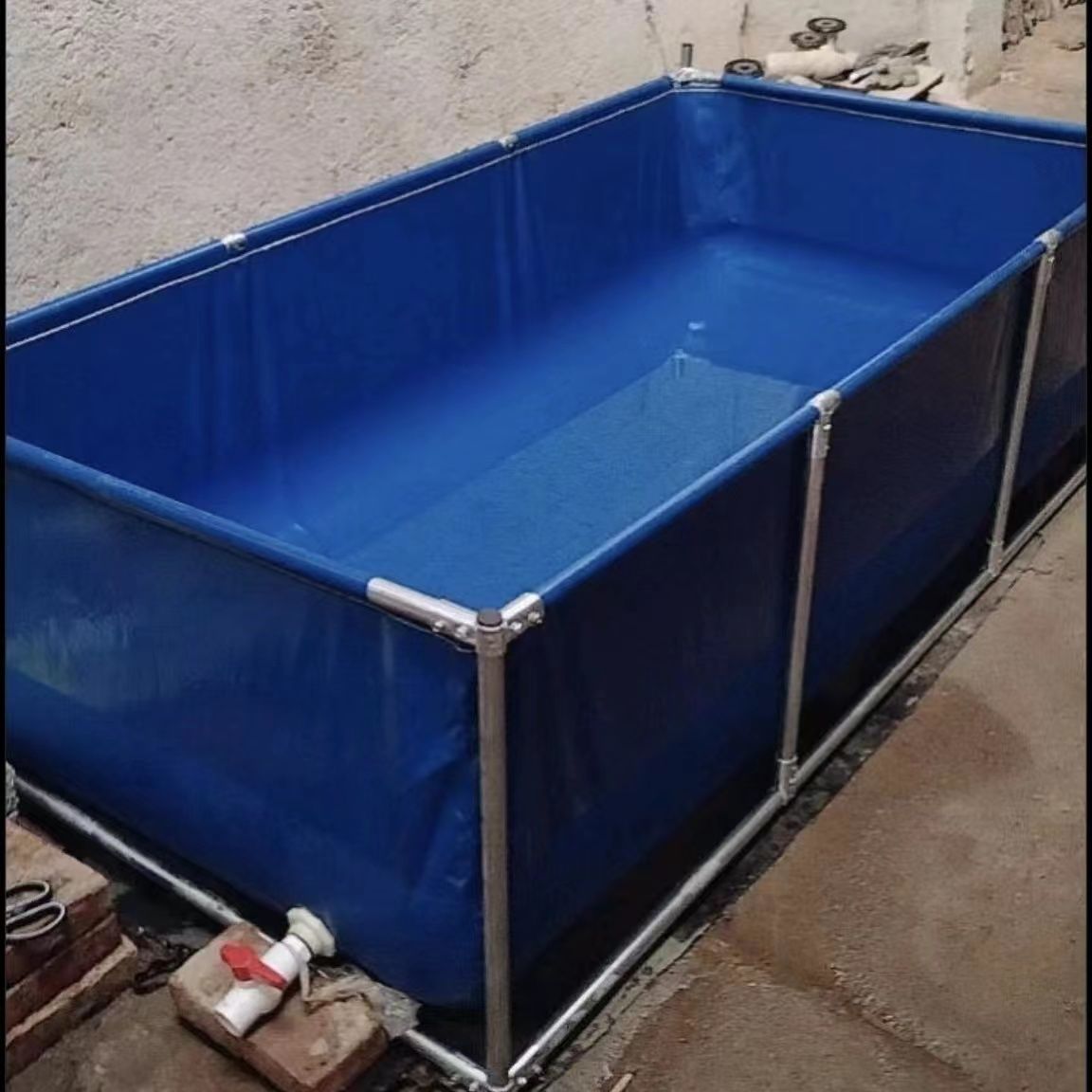 現貨速發！免運 帆布魚池 帆布池 魚池 游泳池 蓄水池 養魚池 家庭游泳池陽臺庭院加厚養魚專用加固雙層支架戶外蓄水池八折下殺 特價出 可開發票 加客服賴享受減免優先發貨