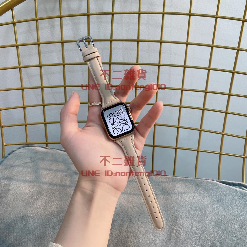 適用于蘋果手表iwatch6表帶1\/2\/3\/4\/5代真皮軟替換帶【不二雜貨】