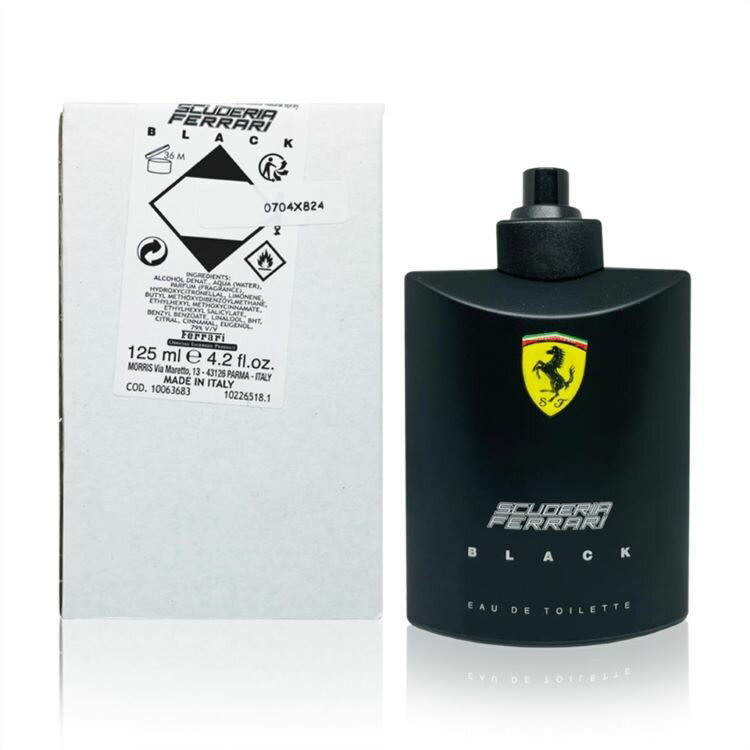 FERRARI 黑色法拉利男性淡香水 125ML｜Tester環保紙盒版