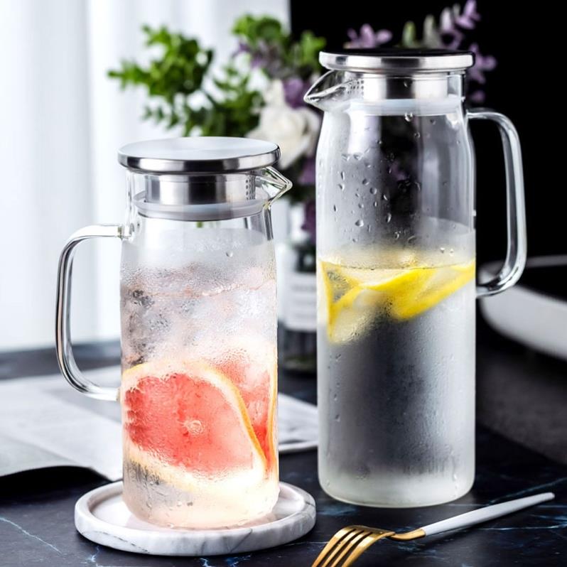 高硼硅玻璃杯家用冷水壺涼水壺大容量玻璃水杯耐熱高溫果汁檸檬杯
