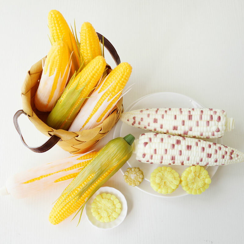 仿真玉米棒玉米切塊片 lmdec假蔬菜仿真水果蔬果裝飾模型擺放道具