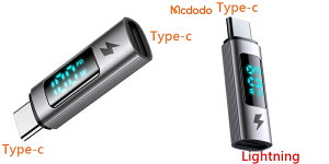 Mcdodo 麥多多 Type-C/Lightning/iphone 轉 Type-C PD 轉接頭 轉接器 功率數顯
