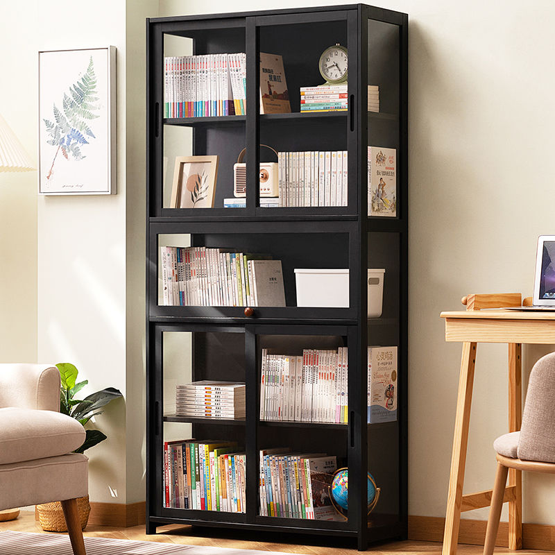 【限時優惠】書架置物架落地書柜子家用兒童多層辦公室靠墻邊客廳實木收納簡易