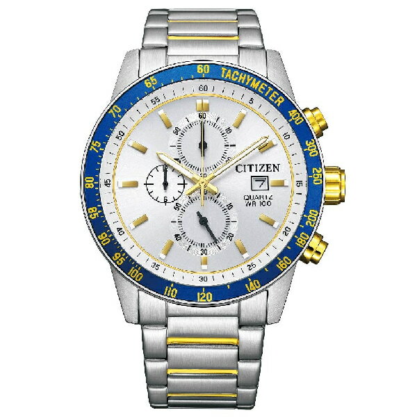 CITIZEN星辰錶 CHRONOGRAPH AN3686-53A 碼錶計時都會時尚不鏽鋼腕錶 白麵 44mm｜樂天全館特惠中★指定刷卡回饋10%