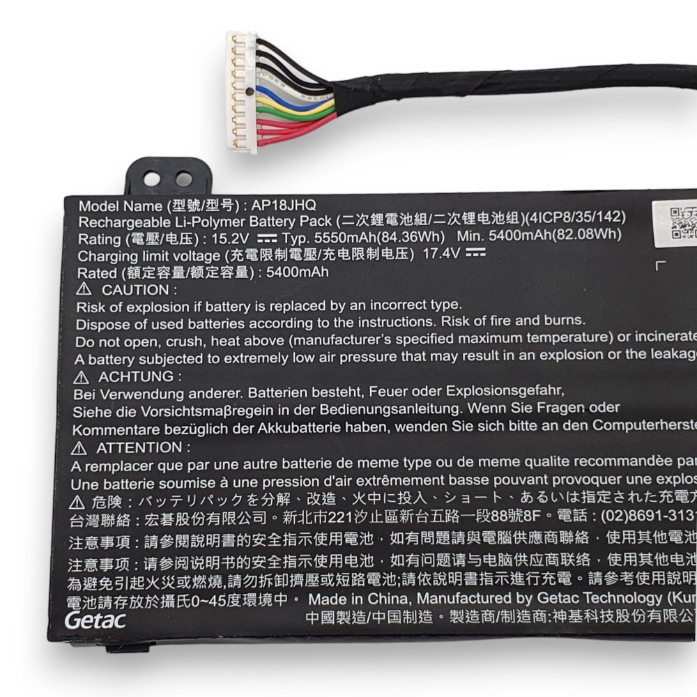 Batteria ASUNCELL AP18JHQ Da 84.36Wh Per Acer ConceptD 7 E Predator Triton 500, 15.2V