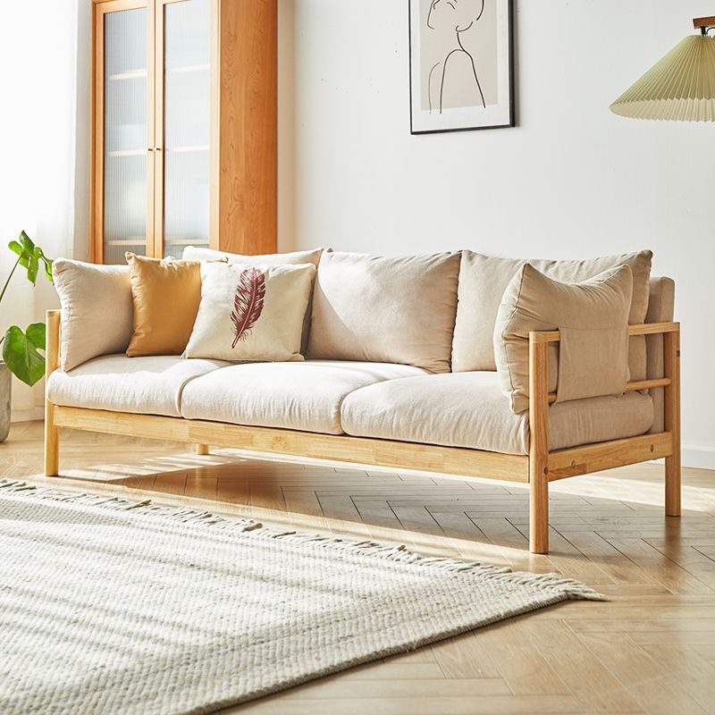 優樂悅~北歐實木沙發小戶型簡約現代日式原木沙發雙人三人位布藝沙發客廳