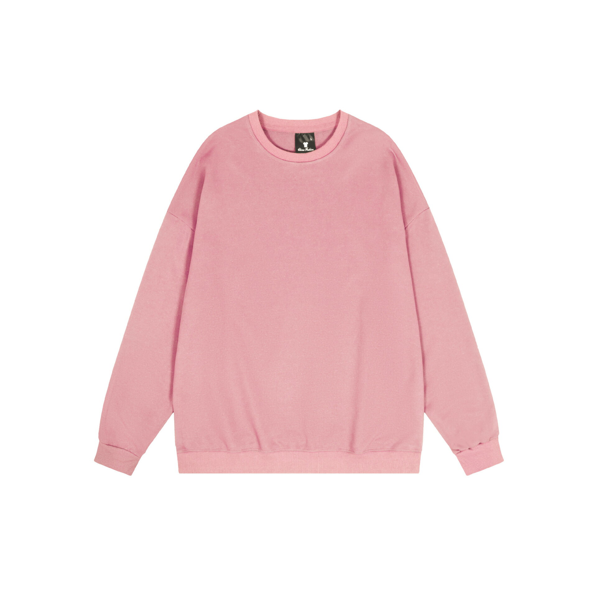 【喜挖】純色圓領斜紋T恤上衣全滌綸男女款長袖潮 0