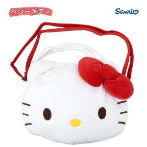 【震撼精品百貨】Hello Kitty 凱蒂貓~日本Sanrio三麗鷗 KITTY絨毛造型兩用包-大臉*14525
