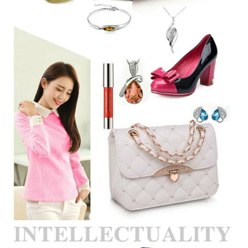 櫻桃嚴選 六色 現貨 時尚經典 菱格包 單肩包 側背包 水餃包 鍊條單肩包 0