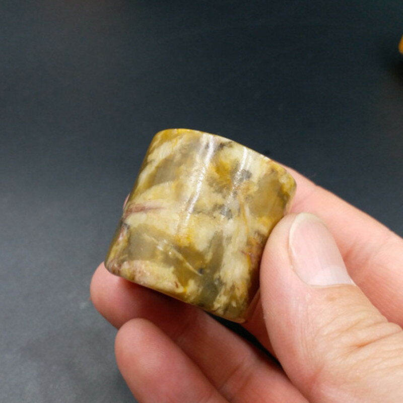 仿古玉器 天然玉石a貨新疆戈壁料扳指 大號玉石戒指扳指指環