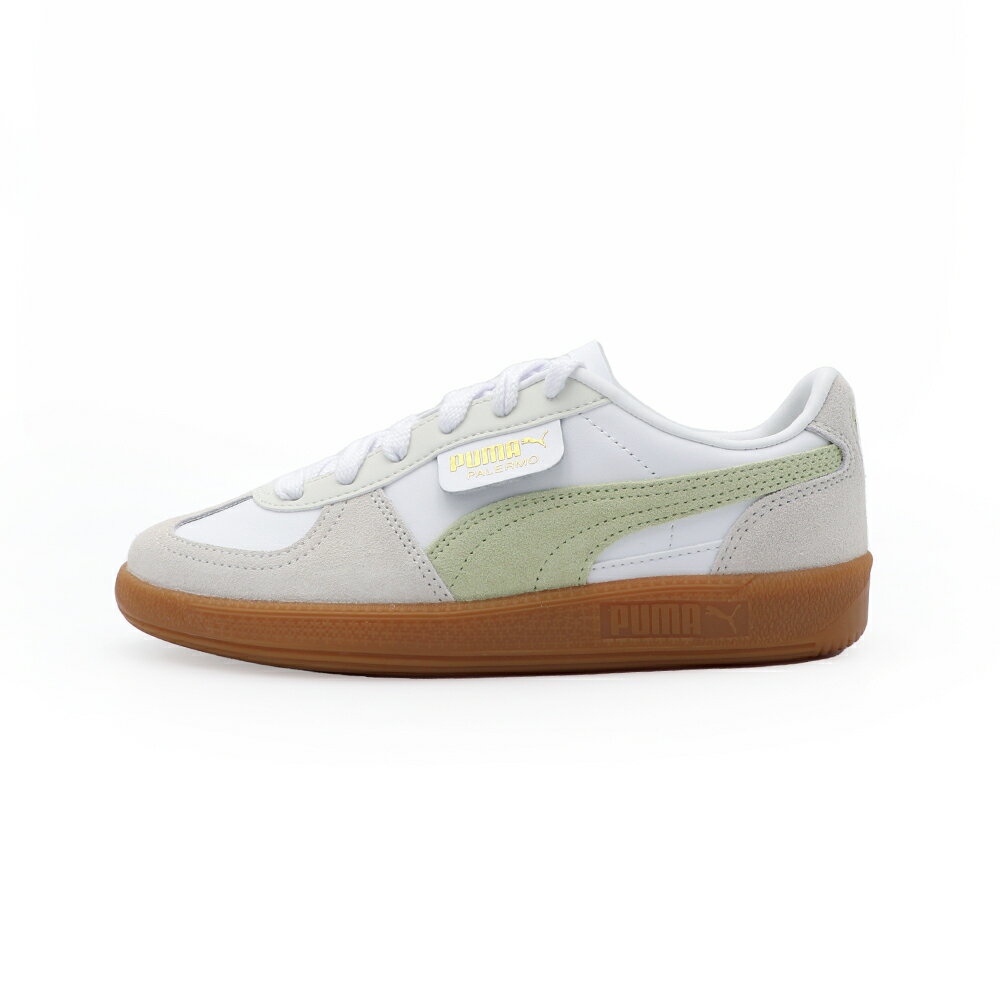【全館滿額折】Puma Palermo Lth 白綠 皮革 麂皮 復古 平底 休閒鞋 女款 B6263【新竹皇家39646418】