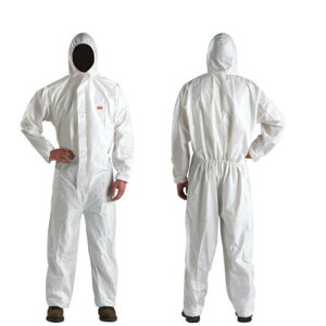 3M防護衣4515白色帶帽連體 防護服 實驗室防塵服 防護衣服 一次性工作服 隔離衣【GC142】 123便利屋