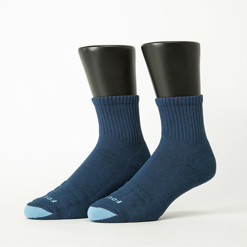 FOOTER 螺旋氣墊輕壓力襪 除臭襪 運動襪 襪子 氣墊襪(男-T98)