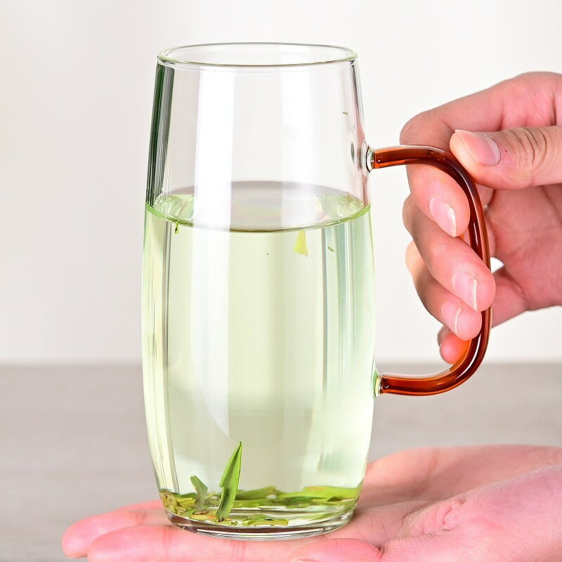 免運 茶壺 茶具 玻璃壺 耐熱玻璃綠茶杯猴魁專用高級泡茶杯家用辦公室喝茶杯子花茶杯水杯
