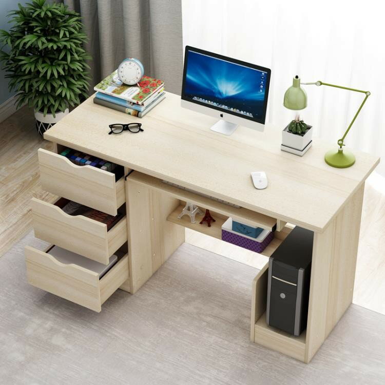 電腦桌台式家用簡約經濟型簡易辦公書桌學生書架寫字台臥室小桌子ATF