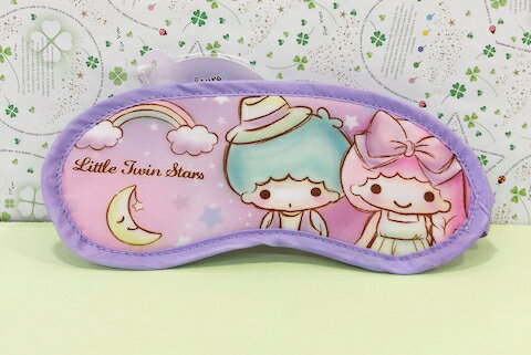【震撼精品百貨】Little Twin Stars KiKi&LaLa 雙子星小天使 Sanrio眼罩-紫#55807 震撼日式精品百貨
