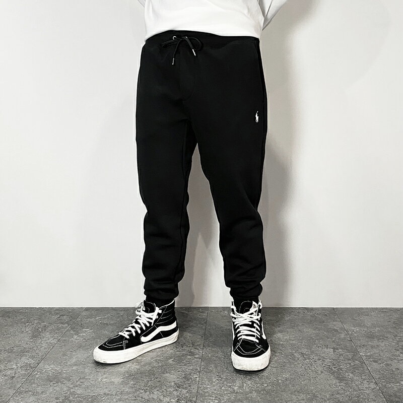 美國百分百【全新真品】Ralph Lauren 長褲 萊卡 運動褲 綁繩 RL 小馬 長棉褲 黑色 CY68