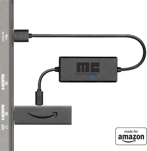 [2美國直購] Mission Fire TV Stick USB電源充電線 適用Amazon Fire TV Stick Max Lite 4K Ultra HD TV電視