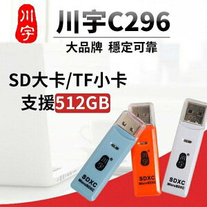 『時尚監控館』川宇C296雙槽讀卡機 micro SD記憶卡 SD大卡/TF卡 支援512GB相機大容量