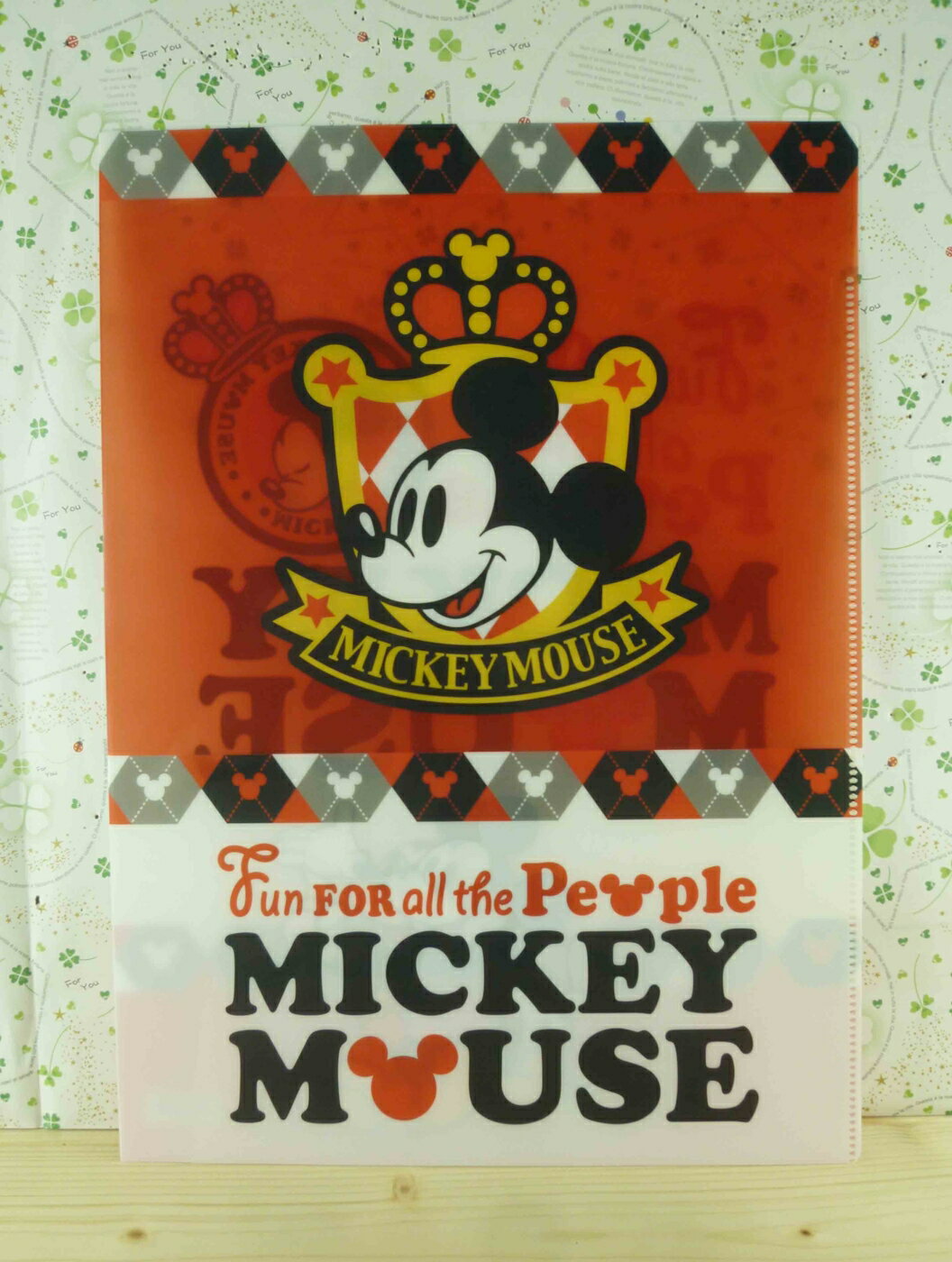 【震撼精品百貨】Micky Mouse 米奇/米妮 分類掀開夾-米奇大頭皇冠圖案 震撼日式精品百貨