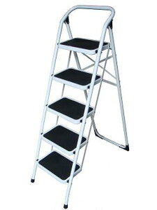 【銳冠】LH-05鐵梯 大踏板5階工作梯 扶手梯 折疊梯