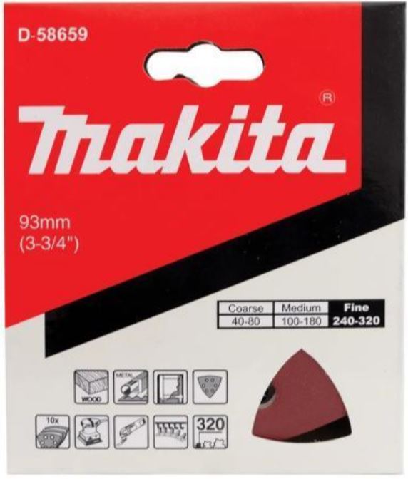 MAKITA 牧田 D-58659 磨切機 三角型 砂紙 木頭 #320 拋光 研磨