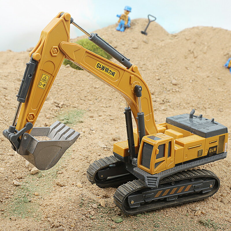 兒童挖掘機玩具車挖土合金屬工程車勾機小男孩挖挖吊車模型3歲456