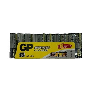 GP 超霸黑色碳鋅電池3號10入(AA 10) [大買家]