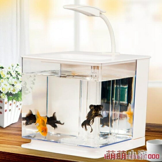 水族箱魚缸客廳小型桌面家用創意小魚缸金魚缸亞克力塑料迷你懶人斗魚缸 萌萌小寵