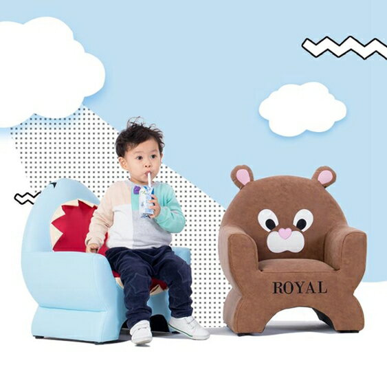 動物兒童沙發男孩單人寶寶可愛小沙發嬰幼兒卡通座椅幼兒園沙發椅XW