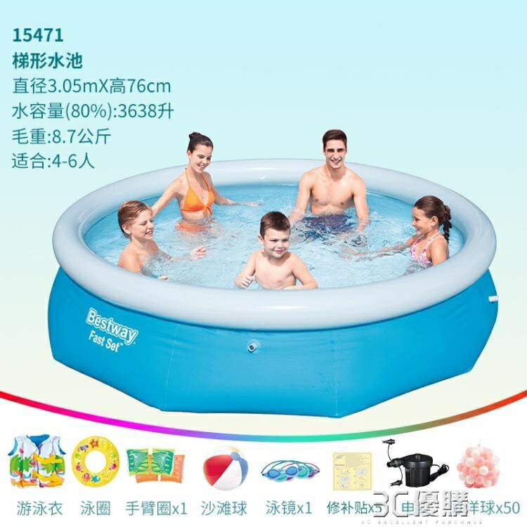 泳池 充氣成人遊泳池兒童家用遊泳池加高大號寶寶戲水池加厚 雙12購物節