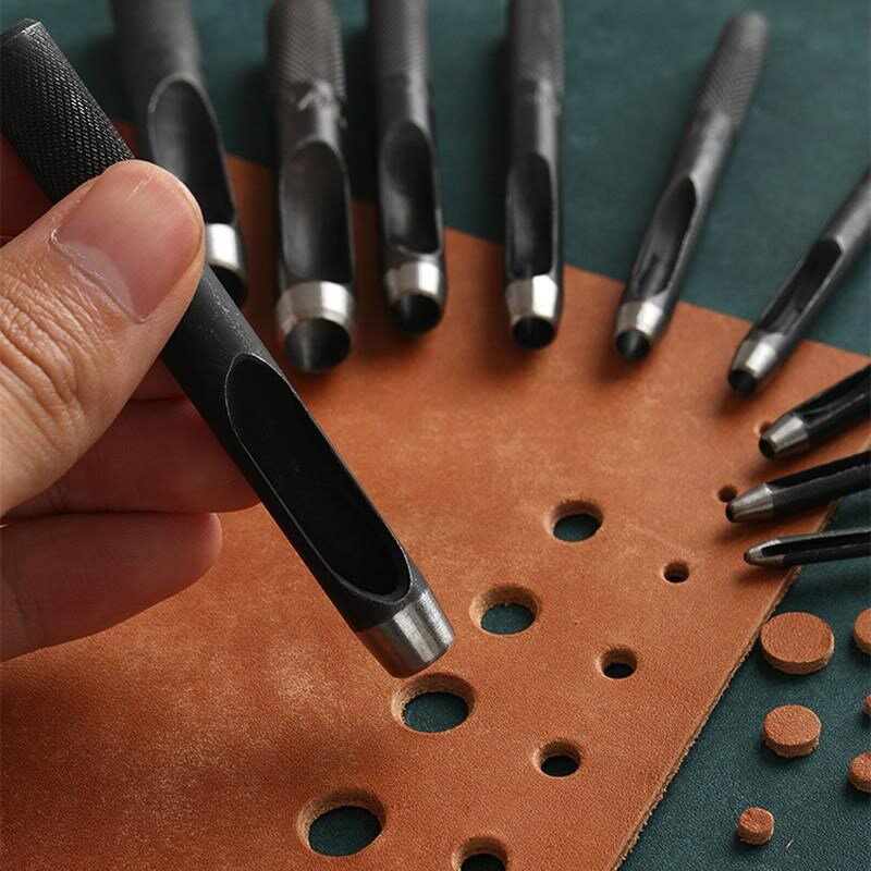 家用打眼腰帶圓沖皮帶沖孔器打孔器沖子工具銃子沖頭神器模具開孔