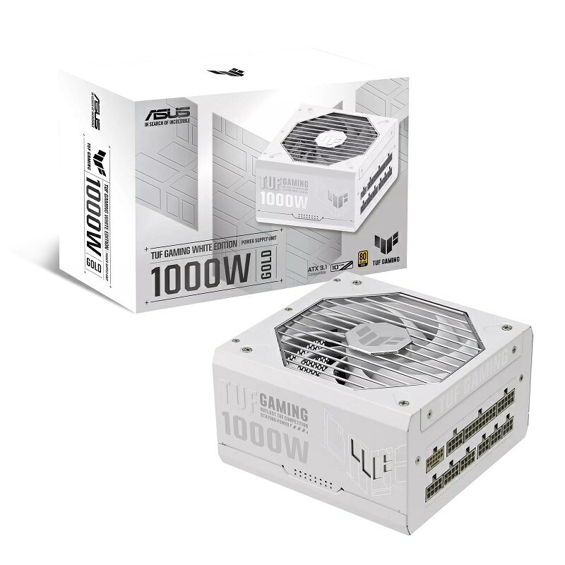 【享最高折300】ASUS 華碩 TUF GAMING 1000W White Edition 軍戎白 金牌 ATX3.1電源供應器/90YE00S5-B0TA00