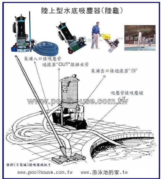 陸上型水底吸塵器陸龜手推吸塵台車